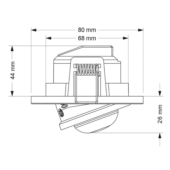 SCI SENSOR - Recessed Eyeball Tilt Adjustable PIR Infrared 360° Occupancy Motion Sensor IP20-SCI-Ozlighting.com.au