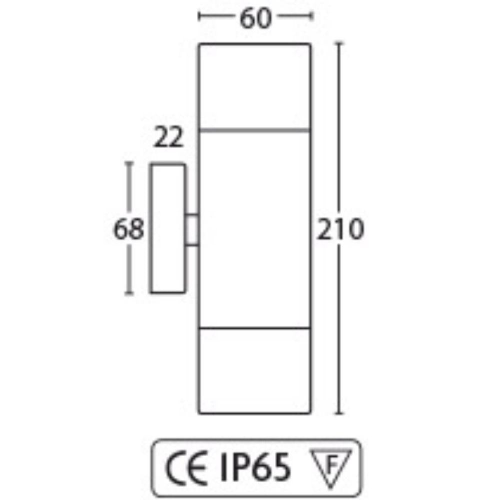 Seaside Lighting DURRAS/HAMILTONLENNOX/STRADBROKE - 2x20W Up/Down Wall Light IP65 12V DC DRIVER REQUIRED-Seaside Lighting-Ozlighting.com.au