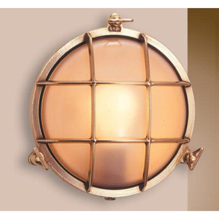 Seaside Lighting EDEN - Large Round Cage Bunker Light IP54 Solid Brass-Seaside Lighting-Ozlighting.com.au