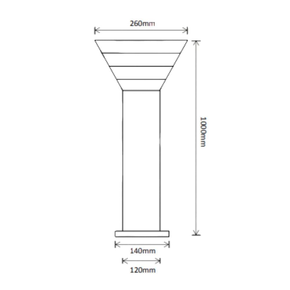 Solar Lighting Direct SLDBL0008 - Solar Powered 7.2W LED Dual Colour IP65 LED Bollard Grey-Solar Lighting Direct-Ozlighting.com.au