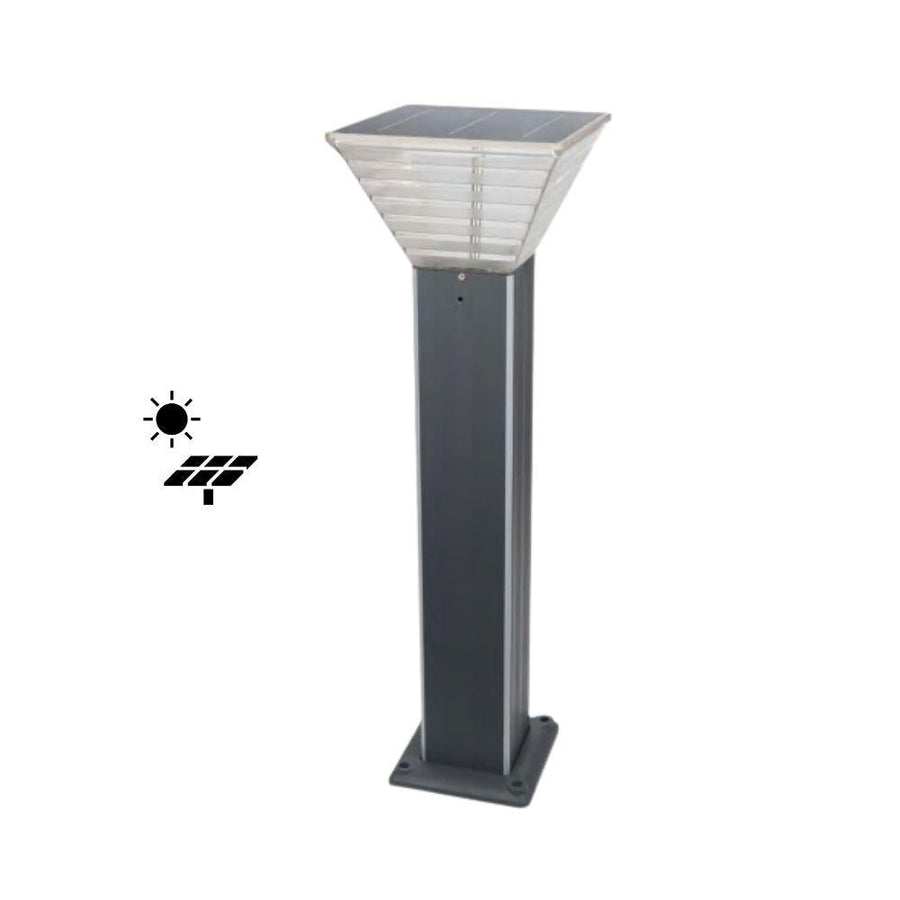 Solar Lighting Direct SLDBL0008 - Solar Powered 7.2W LED Dual Colour IP65 LED Bollard Grey-Solar Lighting Direct-Ozlighting.com.au