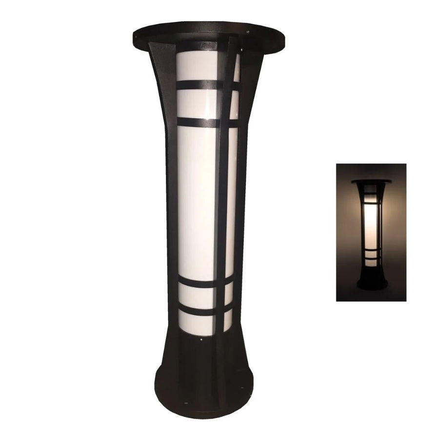 Solar Lighting Direct SLDBL2713-BLK - Solar Powered 4W LED Dual Colour IP65 Industrial Bollard Light-Solar Lighting Direct-Ozlighting.com.au