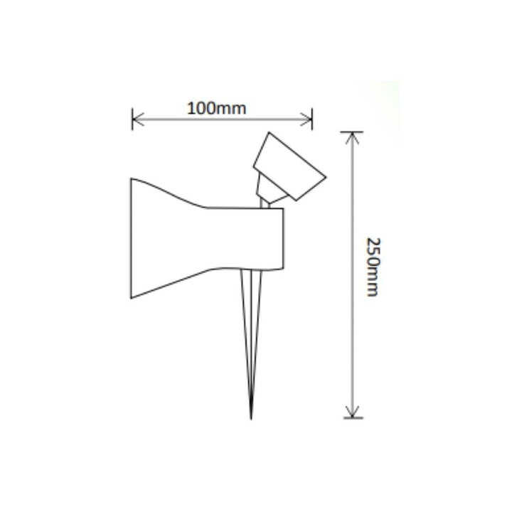 Solar Lighting Direct SLDGS0052 - Solar Powered 1.8W LED Portable Garden Spike Light With Attached Panel IP44 3000K-Solar Lighting Direct-Ozlighting.com.au