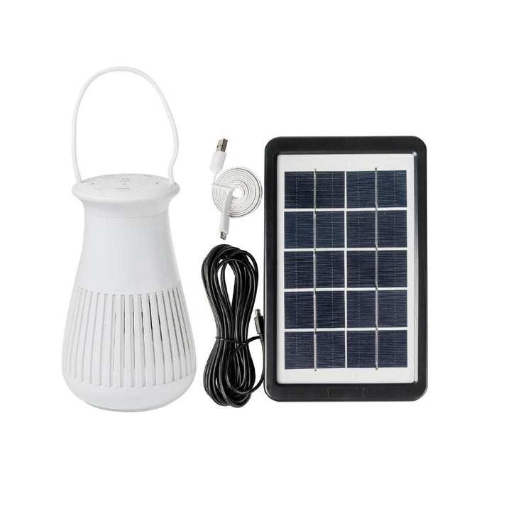 Solar Lighting Direct SLDL0813-BT - Solar Powered 3W Portable Bluetooth Speaker Multi-Purpose LED Lantern Lamp Camping Light IP20 5000K+RGB-Solar Lighting Direct-Ozlighting.com.au