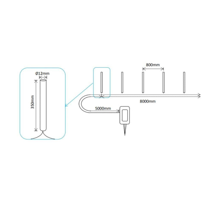 Solar Lighting Direct SLDML36 - Solar Powered 10 Pack IP65 LED Exterior Meteor String Light Kit-Solar Lighting Direct-Ozlighting.com.au