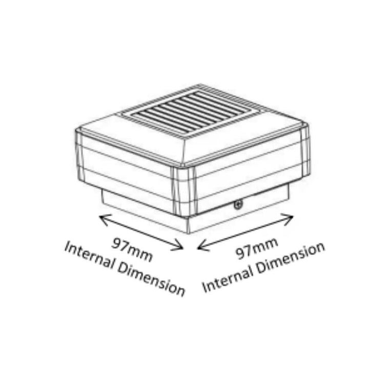 Solar Lighting Direct SLDPT3W - Solar Powered 3W IP65 LED Flat Top Square Exterior Modern Post Top Light-Solar Lighting Direct-Ozlighting.com.au