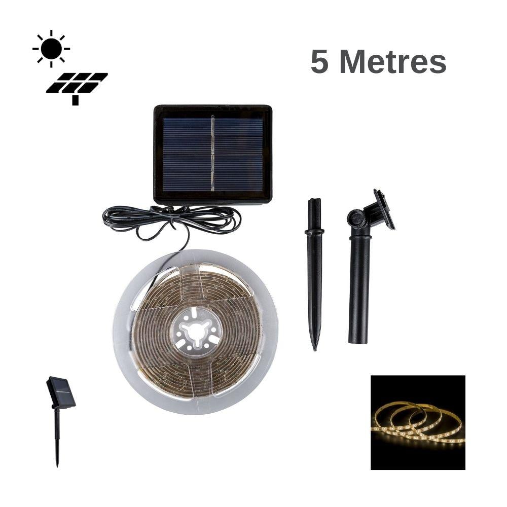 Solar Lighting Direct SLDSTRIP-WW - Solar Powered 5 Metre IP65 LED Strip Light Kit 3000K-Solar Lighting Direct-Ozlighting.com.au