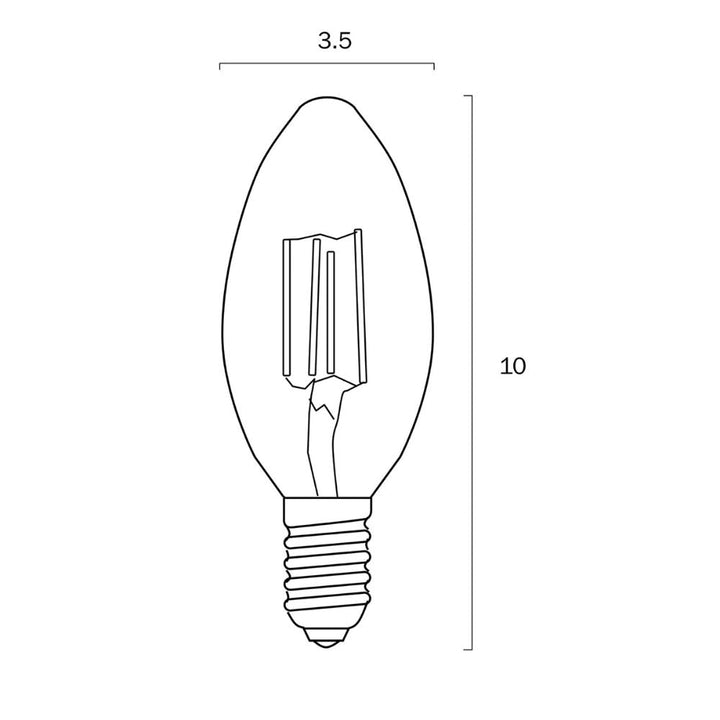 Telbix - 4W LED Clear Candle Globe - E14-Telbix-Ozlighting.com.au