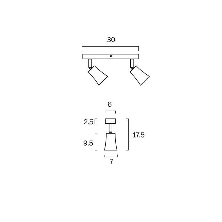 Telbix ALVEY - 2 Light Spot Bar Ceiling-Telbix-Ozlighting.com.au