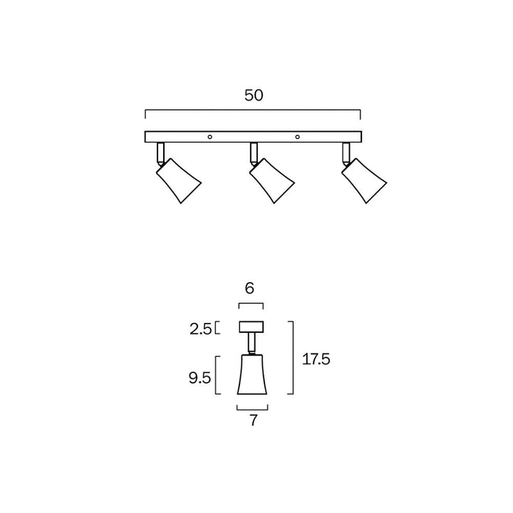 Telbix ALVEY - 3 Light Spot Bar Ceiling-Telbix-Ozlighting.com.au