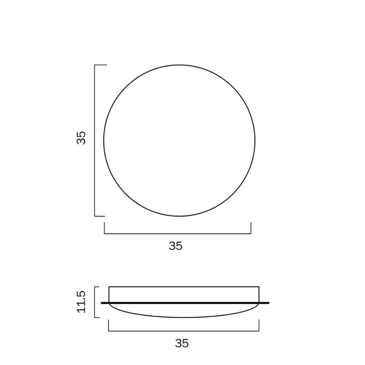 Telbix ANDELA - 25W Round/Square LED Oyster-Telbix-Ozlighting.com.au