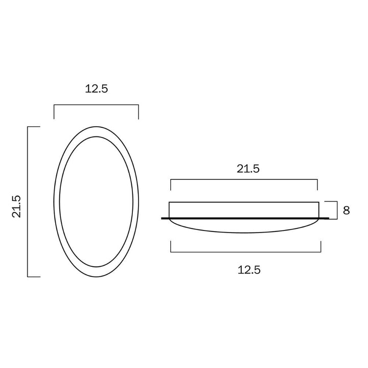 Telbix ANDRA - 8W LED Oval Bunker-Telbix-Ozlighting.com.au