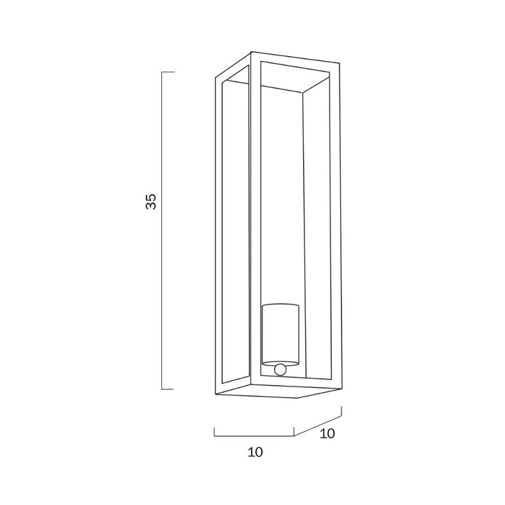 Telbix ARZANO 35 - Modern Exterior Flush Wall Light IP43-Telbix-Ozlighting.com.au