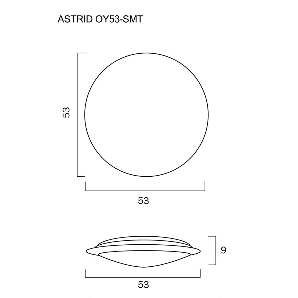 Telbix ASTRID 53 - Dimmable Smart LED Oyster-Telbix-Ozlighting.com.au