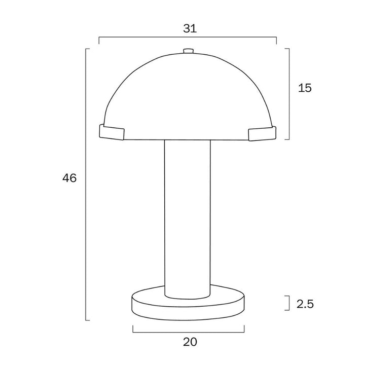 Telbix AUGUSTIN - 25W Table Lamp-Telbix-Ozlighting.com.au