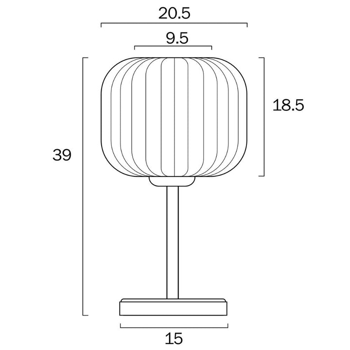 Telbix BOBO - Metal & Glass Art Deco Table Lamp-Telbix-Ozlighting.com.au