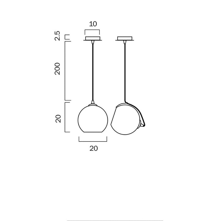 Telbix BONDI 20 - 1 Light Pendant-Telbix-Ozlighting.com.au