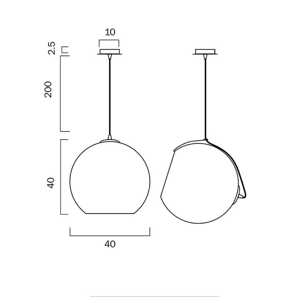 Telbix BONDI 40 - 1 Light Pendant-Telbix-Ozlighting.com.au