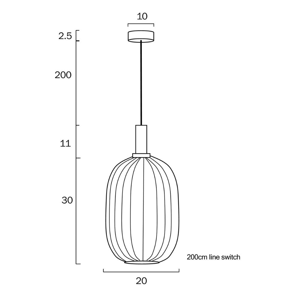 Telbix BONURA 20 - 1 Light Pendant-Telbix-Ozlighting.com.au