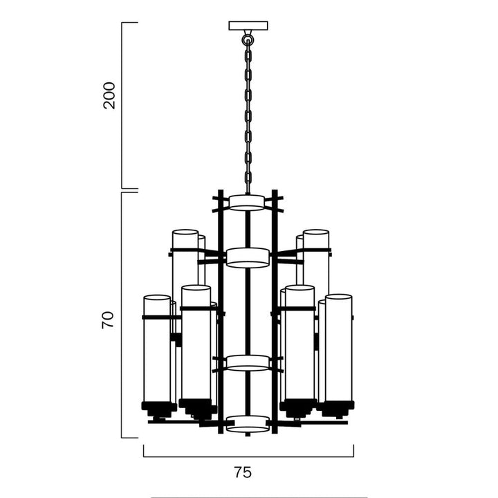 Telbix BURGESS - 12 Light Pendant-Telbix-Ozlighting.com.au