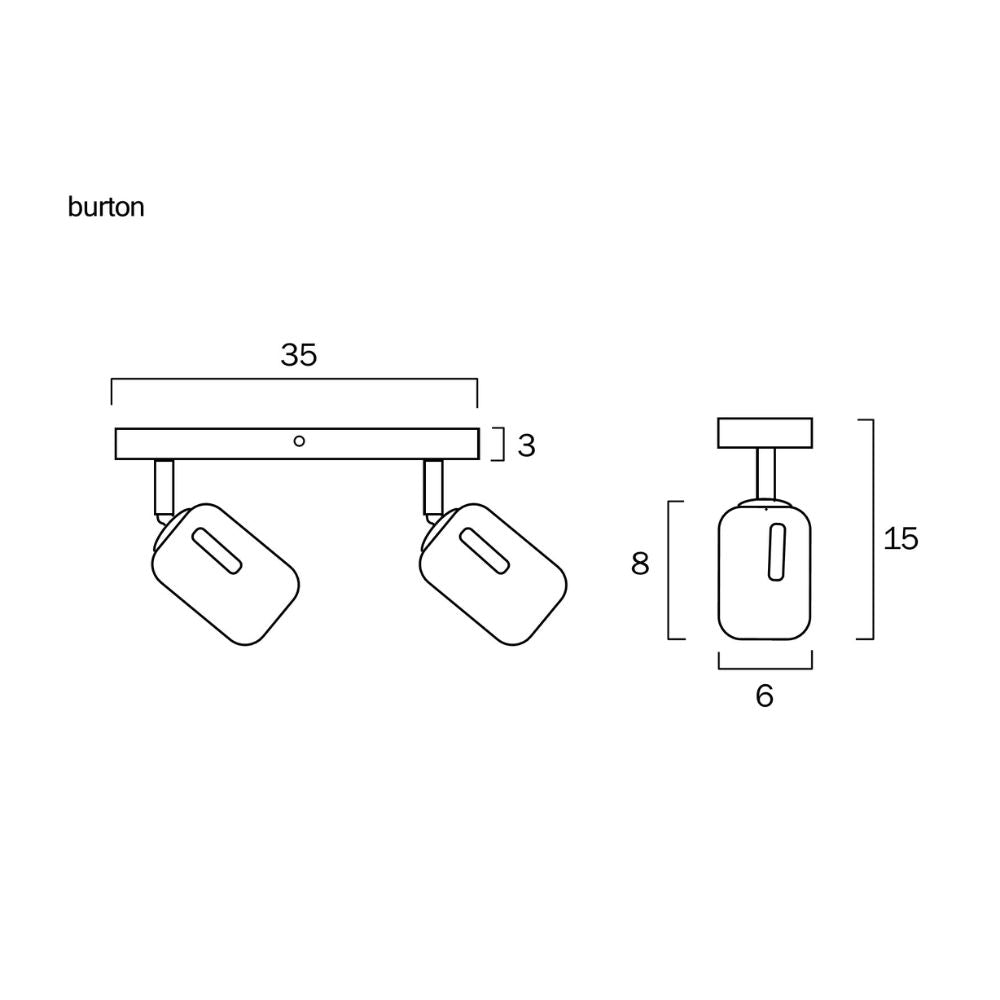 Telbix BURTON - 2 x 6W LED Bar Spot Light-Telbix-Ozlighting.com.au