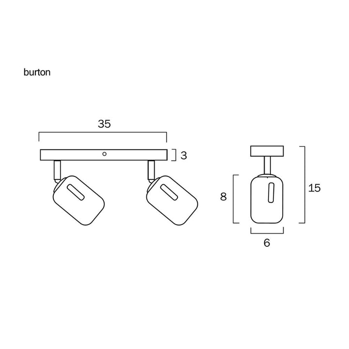 Telbix BURTON - 2 x 6W LED Bar Spot Light-Telbix-Ozlighting.com.au