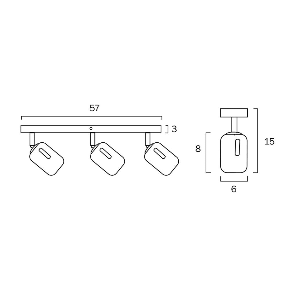 Telbix BURTON - 3 x 6W LED Bar Spot Light-Telbix-Ozlighting.com.au