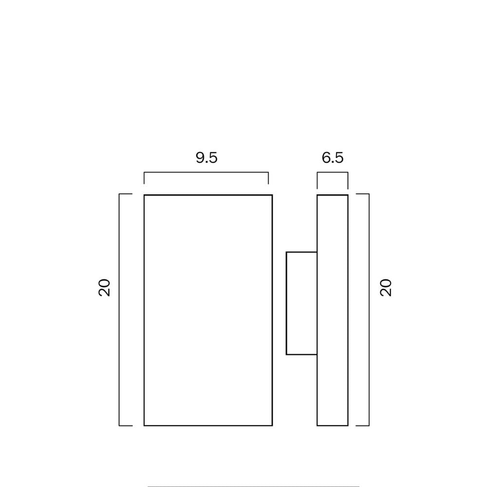 Telbix CHARO - 7W LED Modern Exterior Up/Down Wall Light IP54 - 4000K-Telbix-Ozlighting.com.au