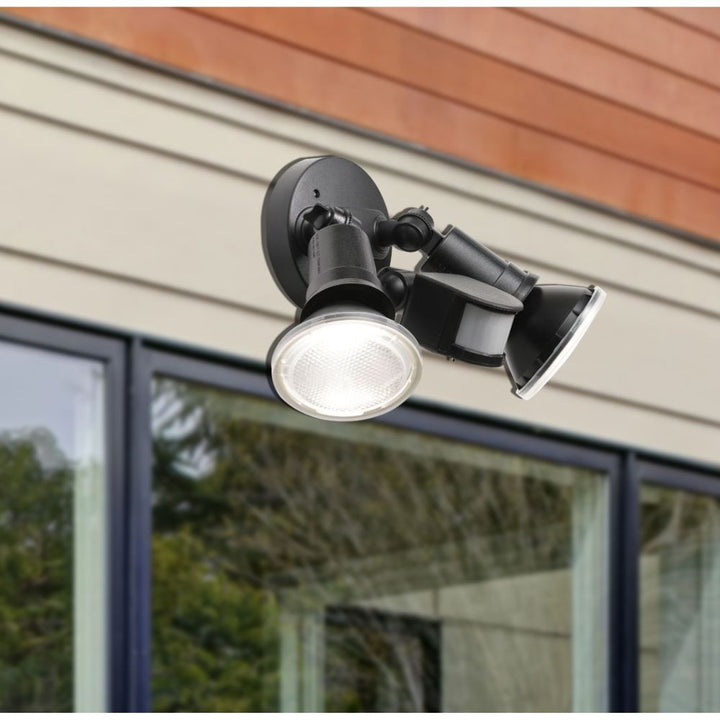 Telbix COMET 2 - 20W LED PAR20 Twin Head Exterior Spot Light With Sensor IP44 - 5000K-Telbix-Ozlighting.com.au