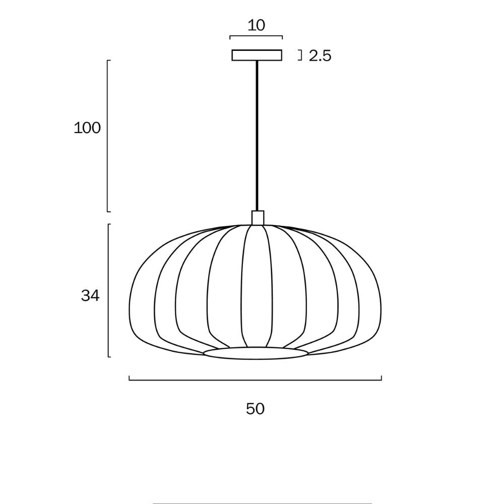 Telbix COOTE 35/50 - 1 Light Fabric Pendant-Telbix-Ozlighting.com.au