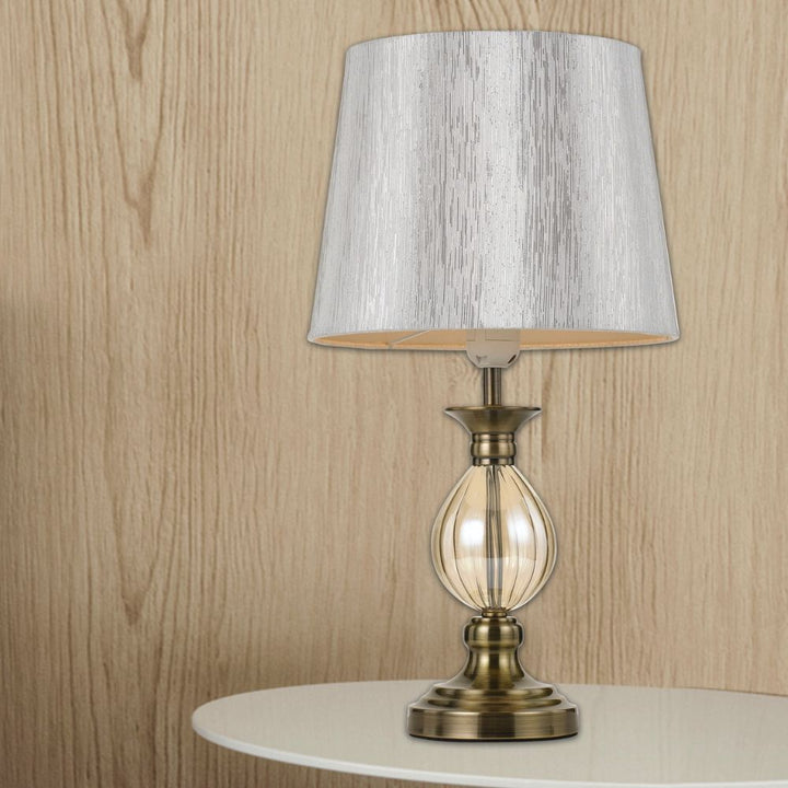 Telbix CREST - Metal And Glass Table Lamp-Telbix-Ozlighting.com.au