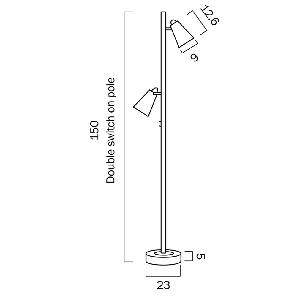 Telbix DENY - 12W Floor Lamp-Telbix-Ozlighting.com.au