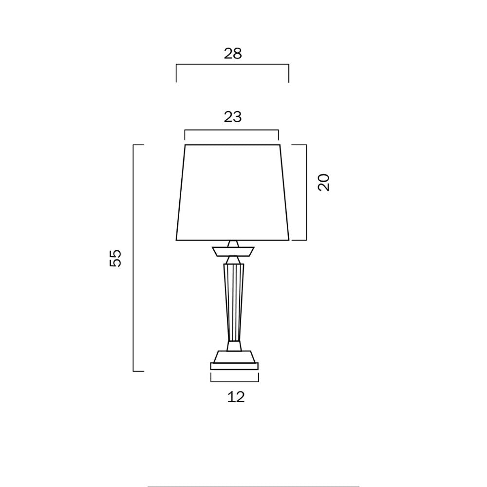 Telbix DIANA - Metal And Crystal Column Table Lamp-Telbix-Ozlighting.com.au