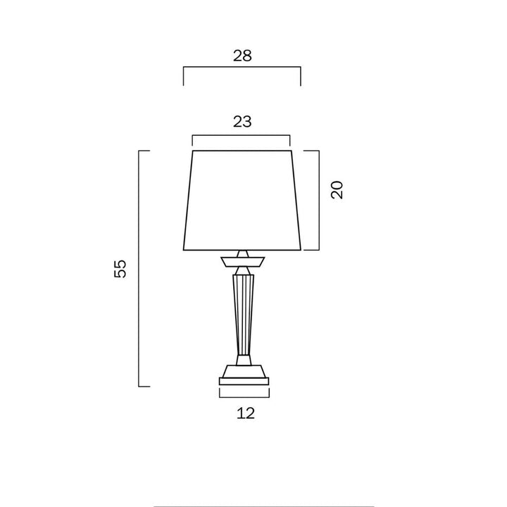 Telbix DIANA - Metal And Crystal Column Table Lamp-Telbix-Ozlighting.com.au