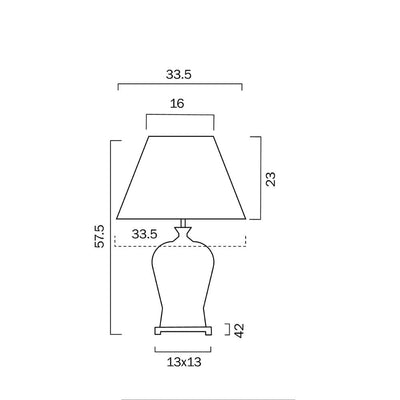 Telbix DONO 35 - Ceramic Table Lamp-Telbix-Ozlighting.com.au