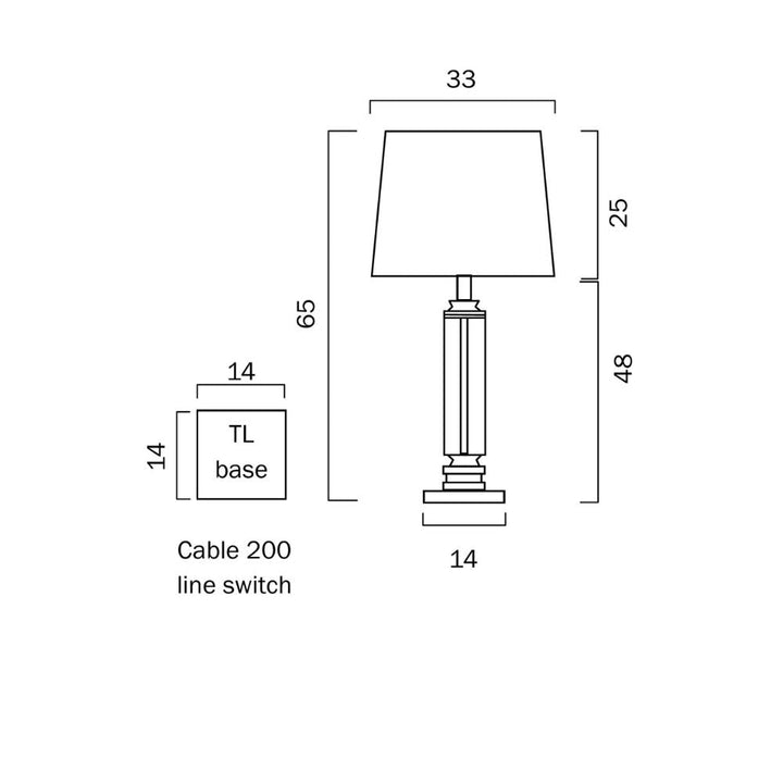 Telbix DORCEL - Metal And Glass Table Lamp-Telbix-Ozlighting.com.au