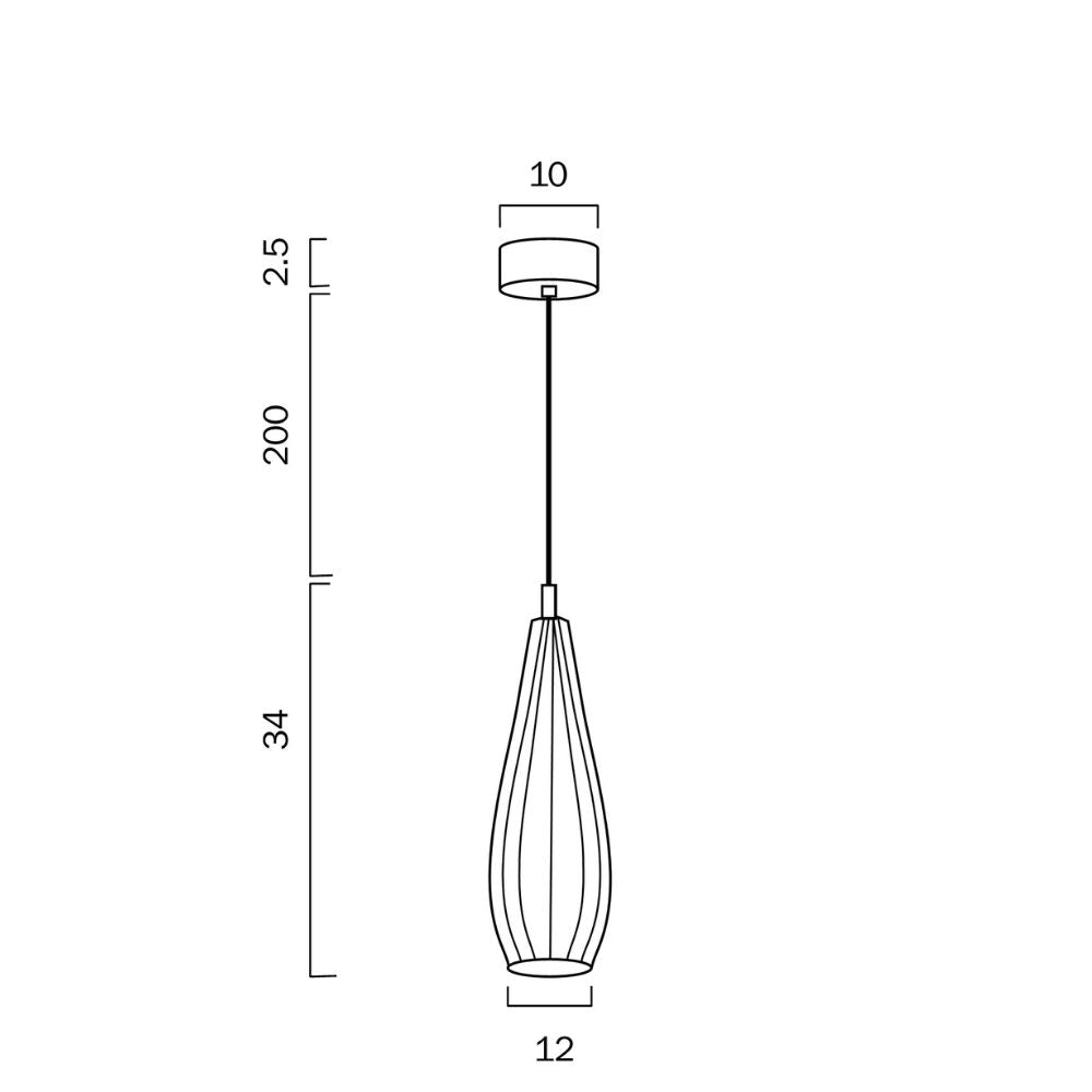 Telbix ELKIN 12 - 1 Light Pendant-Telbix-Ozlighting.com.au