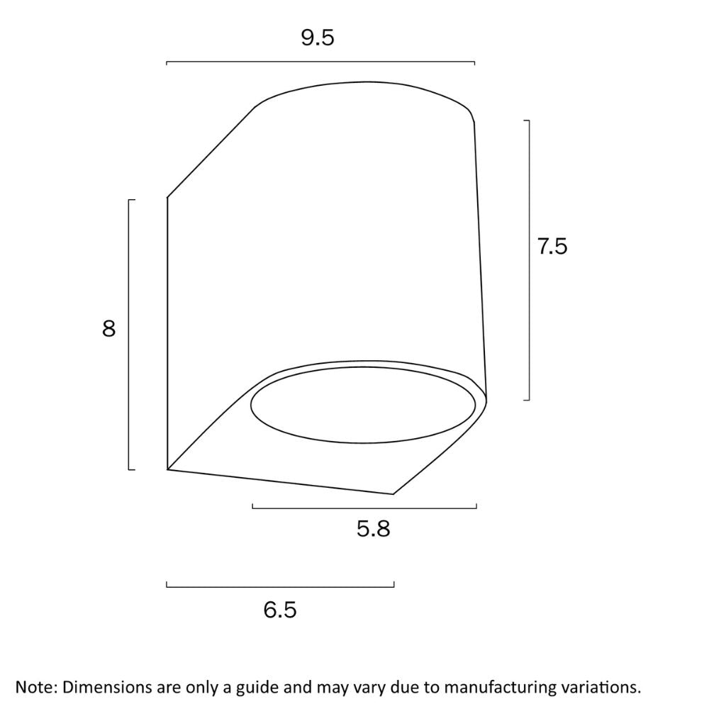 Telbix EOS EX 1 - GU10 Down Only Wall Light IP54-Telbix-Ozlighting.com.au