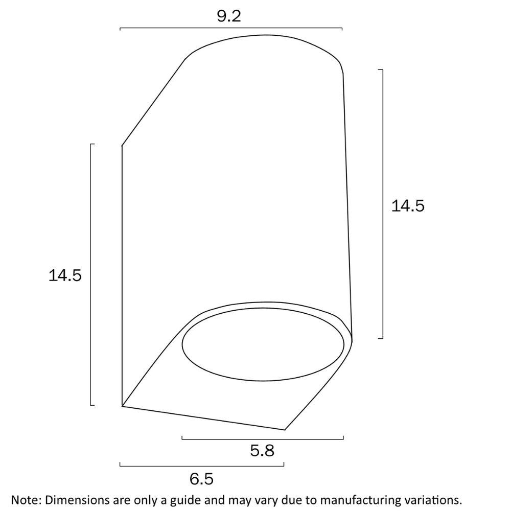 Telbix EOS EX 2 - GU10 Up/Down Wall Light IP54-Telbix-Ozlighting.com.au