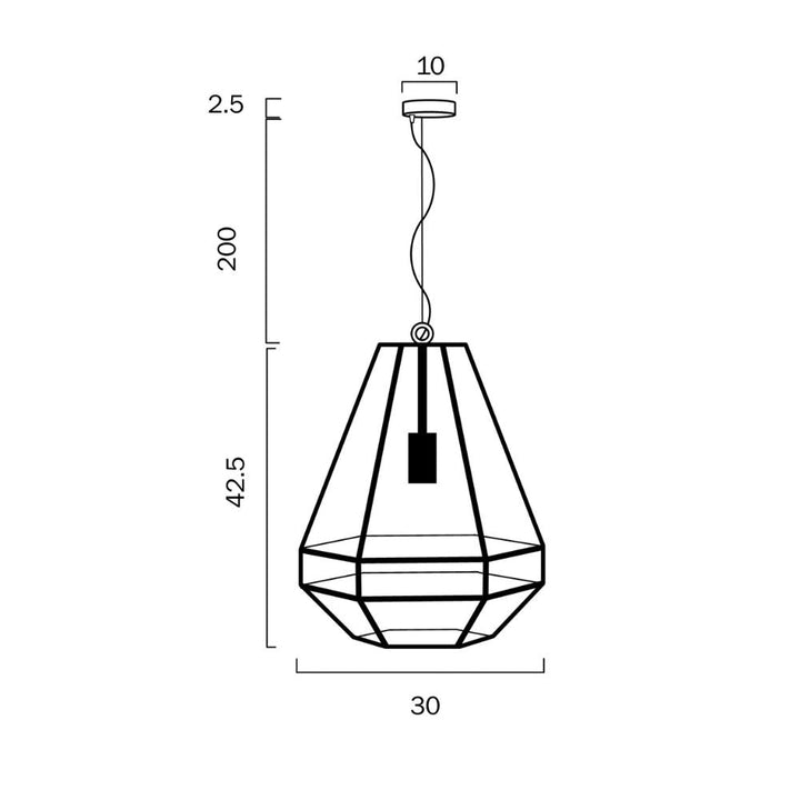 Telbix ESPADA 30 - 1 Light Pendant-Telbix-Ozlighting.com.au