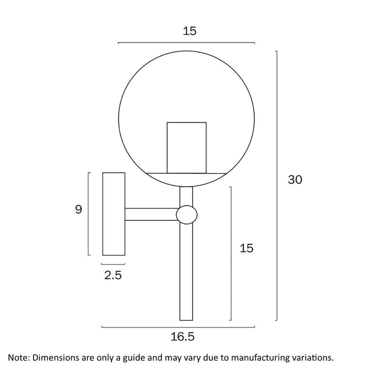 Telbix ETERNA 1 - 25W Wall Light-Telbix-Ozlighting.com.au