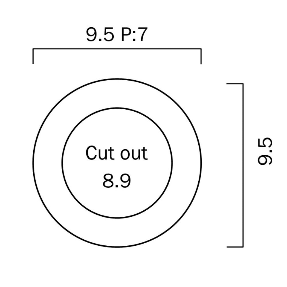 Telbix EXCEL - 10W LED Dimmable Deepset PC Downlight IP44 - 3000K-Telbix-Ozlighting.com.au