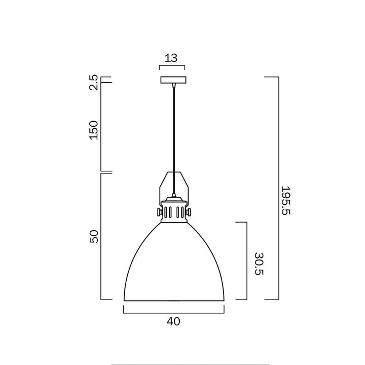 Telbix FABRICA 40 - 1 Light Pendant-Telbix-Ozlighting.com.au