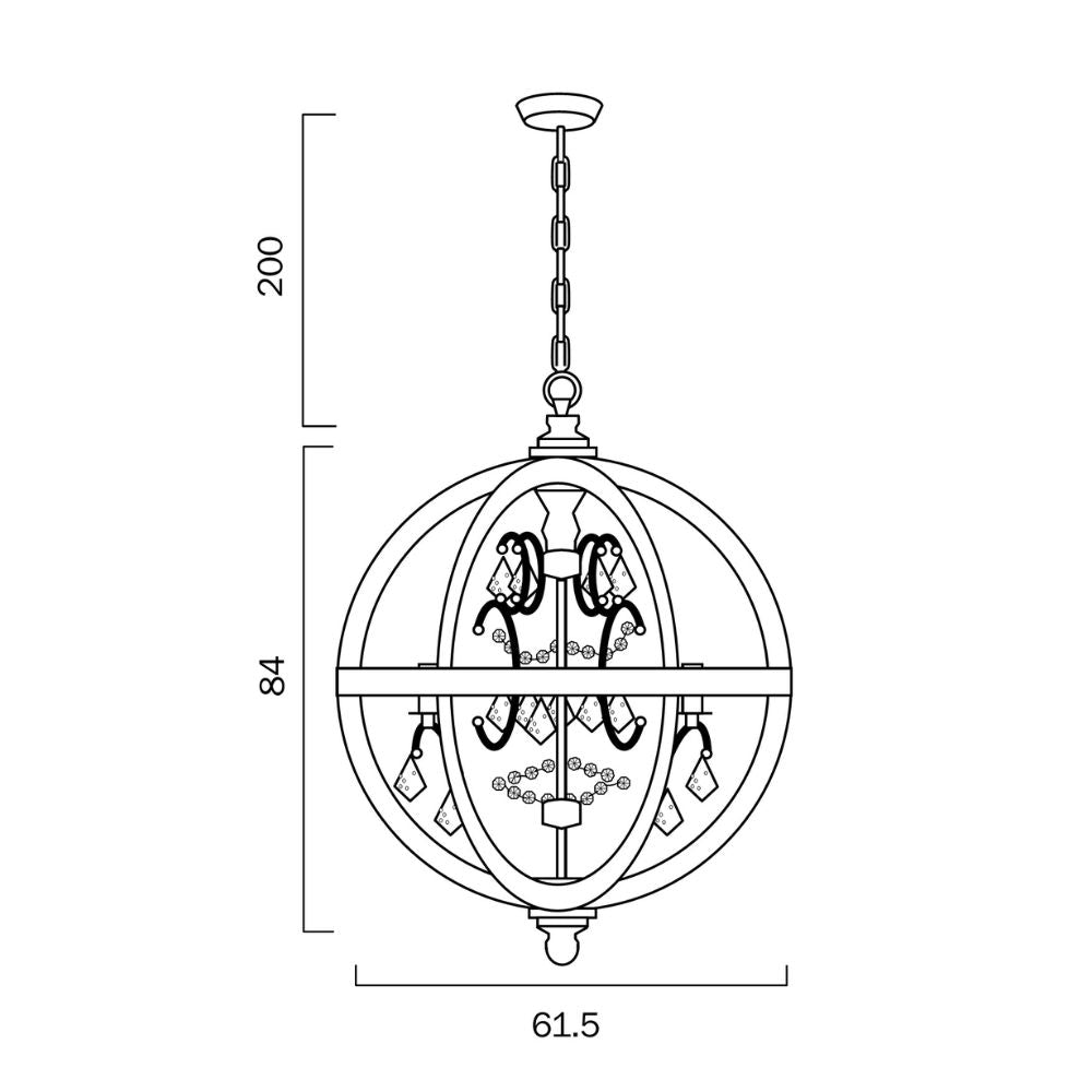 Telbix FLORIN - 5 Light Pendant-Telbix-Ozlighting.com.au