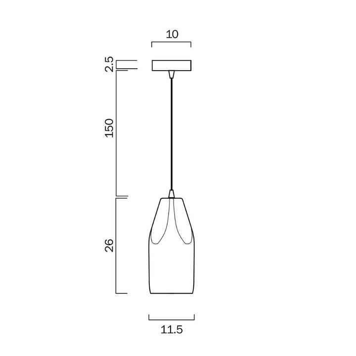 Telbix FORMA 12 - 1 Light Pendant-Telbix-Ozlighting.com.au