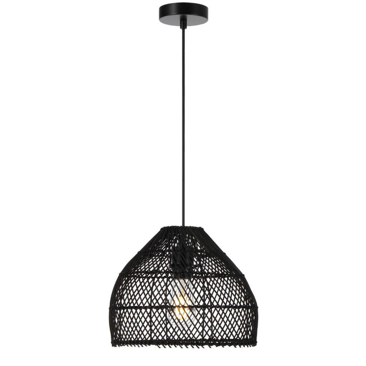 Telbix FRYA 30 - 1 Light Hand-Woven Rattan Pendant-Telbix-Ozlighting.com.au