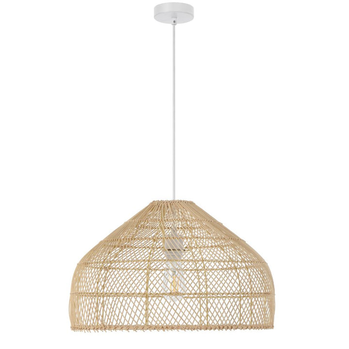 Telbix FRYA 50 - 1 Light Hand-Woven Rattan Pendant-Telbix-Ozlighting.com.au