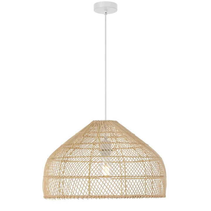 Telbix FRYA 50 - 1 Light Hand-Woven Rattan Pendant-Telbix-Ozlighting.com.au