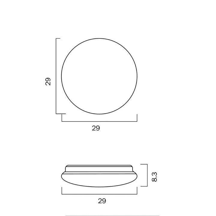 Telbix GLIM - 16W Oyster Ceiling Light-Telbix-Ozlighting.com.au