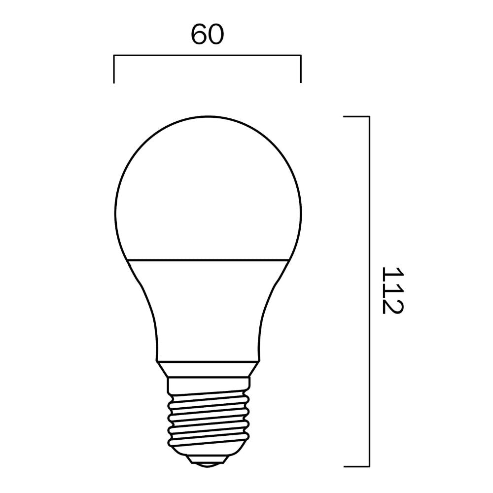 Telbix GLOBE-A60 - 9W LED Dimmable GLS A60 Shape Frosted PC Globe - E27-Telbix-Ozlighting.com.au